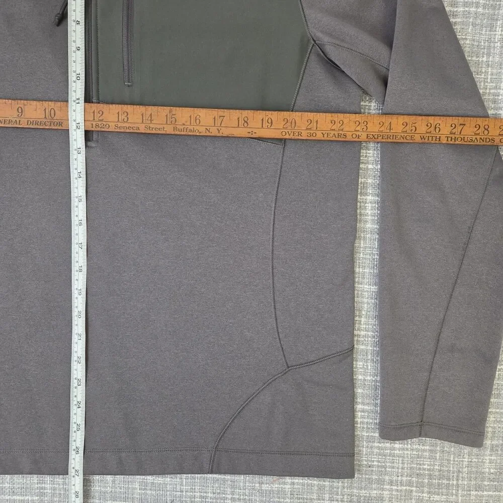 THE NORTH FACE Flash Dry XD 1/2 Zip Pullover Fleece Gray Jacket Men's L SEE DESC